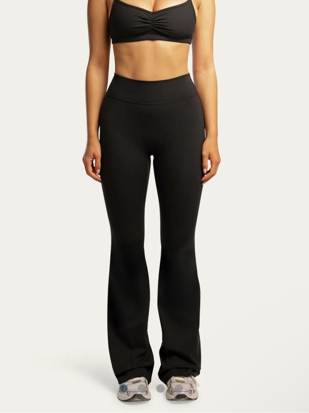 437 The Scrunch Bra and The Leisure Flare Pant in Black - Picture 2 of 3
